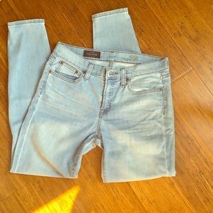 J. Crew Toothpick jeans Durant wash cone denim 28